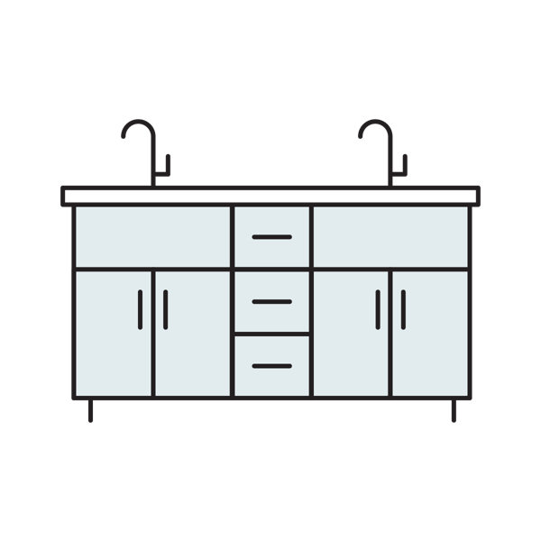 Wayfair Blue Single 60 Inch Vanities You'll Love in 2022